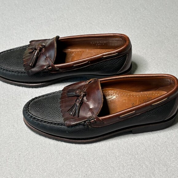 Allen Edmonds Nashua Leather Tassel Loafers Mens 9 D Black Brown Slip On Dress main image 9